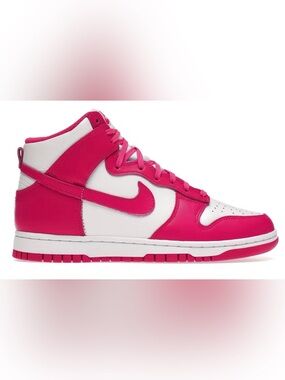 NEW Nike Dunk High-Top Sneakers in Hot Pink and White Size 6 Box Included